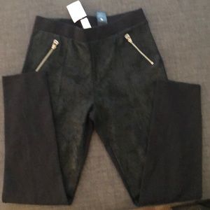H&M Black Faux Suede leggings